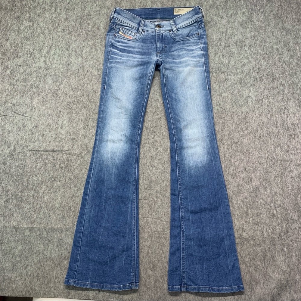 Diesel Louvboot Women's Denim Blue Flare Jeans Low Rise - Size 23x30